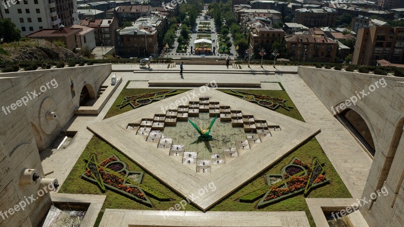 Fountain Flower Art Sculpture Yerevan