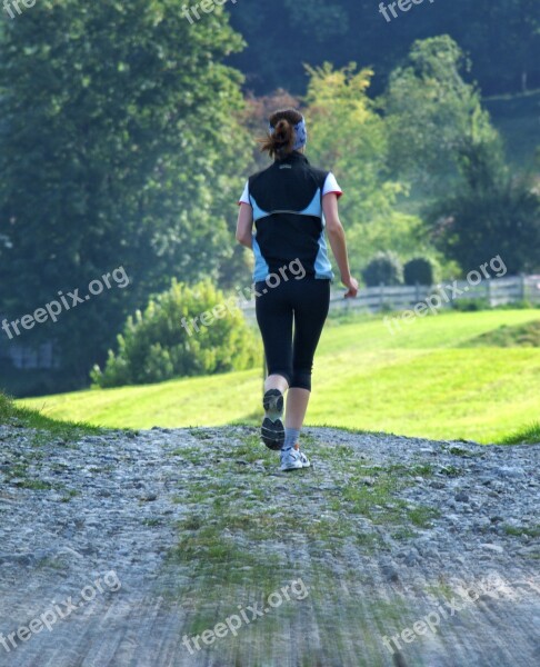 Woman Run Jog Sport Girl