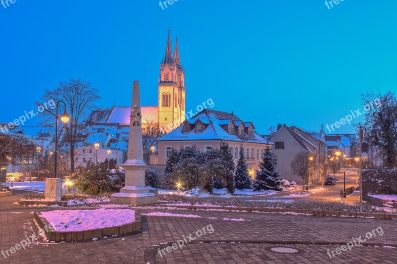 Oschatz Winter History Landscape Saxony