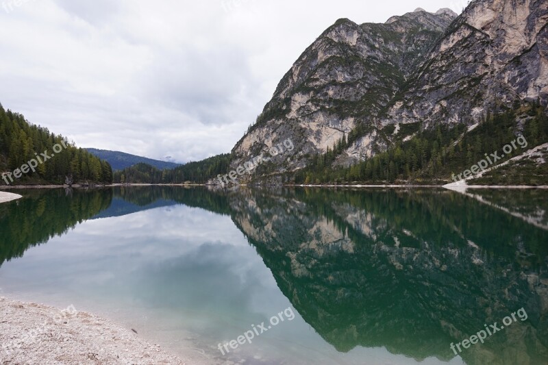 Prague Wildsee South Tyrol Hiking Lake Mountains