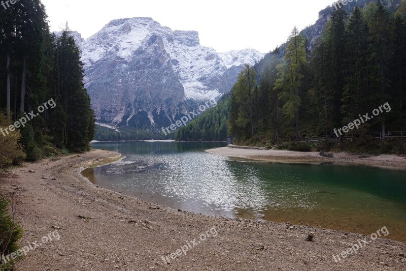 Mountains South Tyrol Prague Wildsee Dolomites Italy