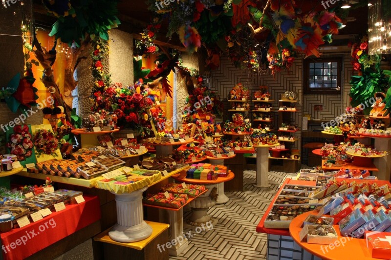 Candy Store Chocolate Shop Chocolate Switzerland Free Photos