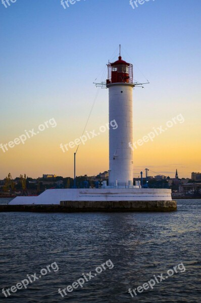 Vorontsov Lighthouse Lighthouse Bay Sunset Evening