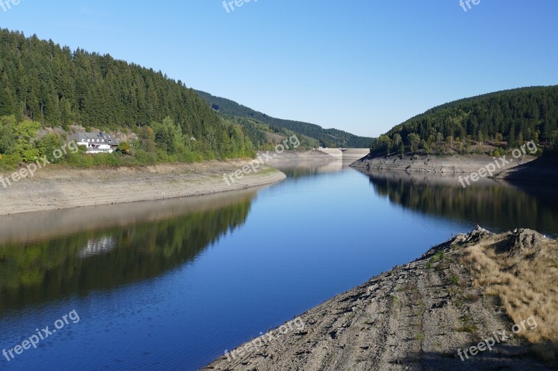 Landscape Bank Reservoir Oker Nature