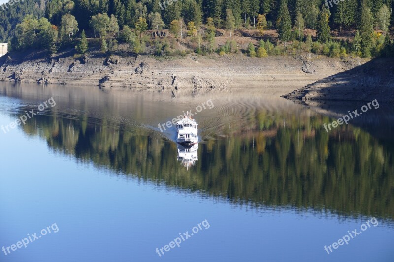 Ship Reservoir Inland Waterway Transport Oker Tourism