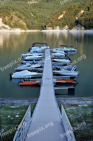 Pontoon Wharf Boat Lake France