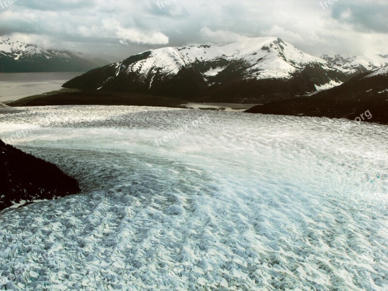 Glacier Snow Landscape Nature Mountain