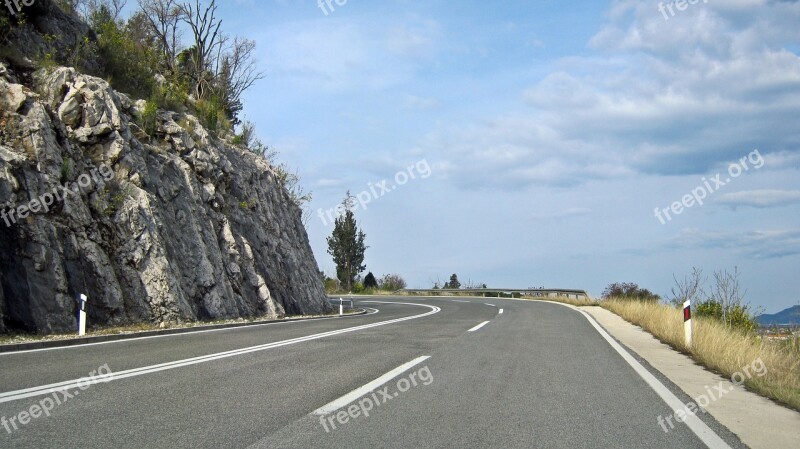 Mountain Road Mountains Mountain Landscape Stone