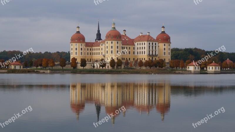 Moritz Castle Saxony Mirroring Fairy Tales Barockschloss