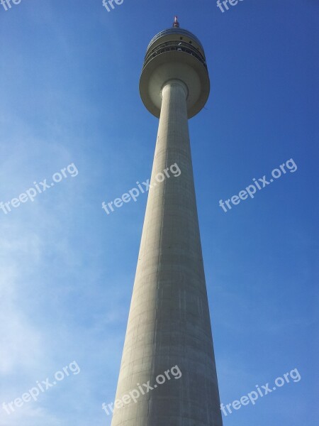 Olympia Tower Sky Blue Observation Tower Munich