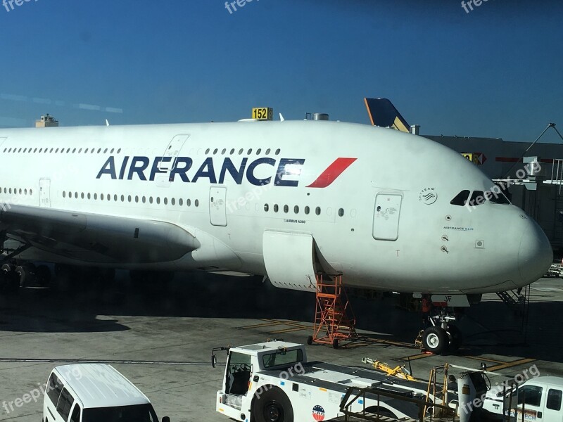 Airplane Air France Airport Free Photos