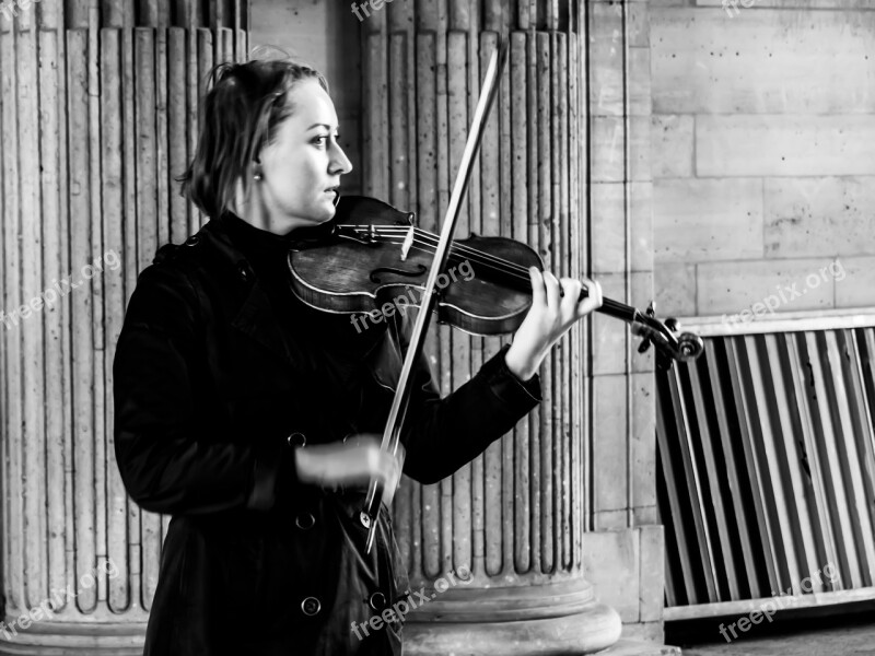 Violinist Louvre Paris Museum Architecture