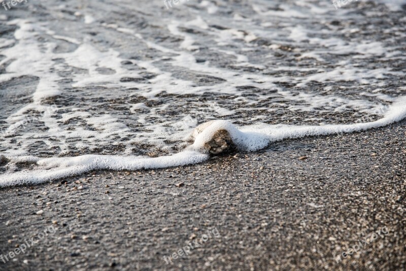 Wave Beach Stone Foam Approach