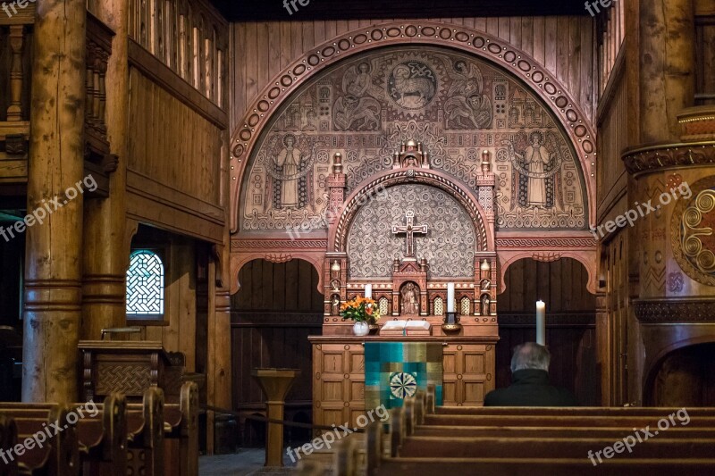 Stave Church Altar Cross Church Goslar-hahnenklee