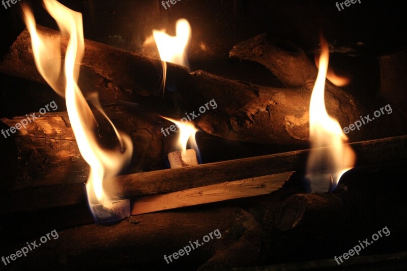 Fireplace Wood Fire Fire Wood Flame