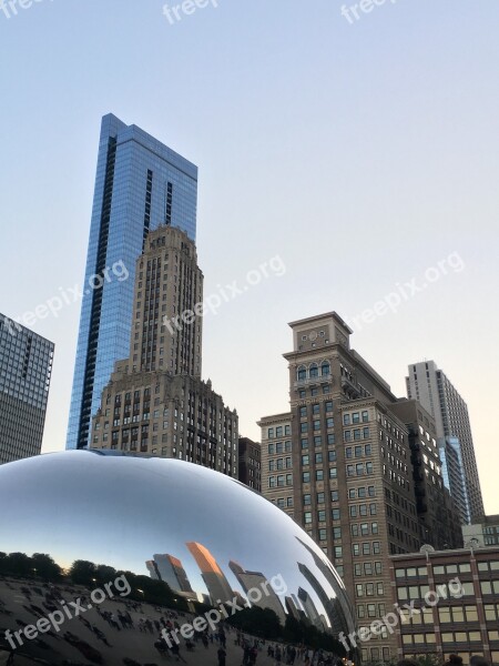 Chicago Illinois Skyline Millenium Free Photos