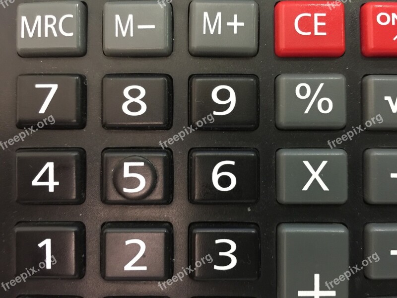 One Calculator Black Number Buttons