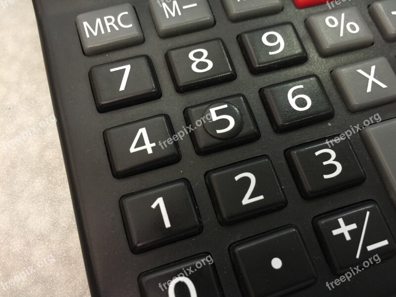 Calculator Black Number Buttons Tell