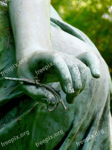 Hand Finger Human Bronzestatue Figure Cemetery