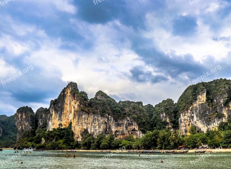 Thailand Mountains Nature Landscape Asia