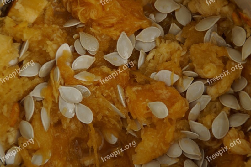 Pumpkin Seeds Pumpkin Scrape Out Background Structure