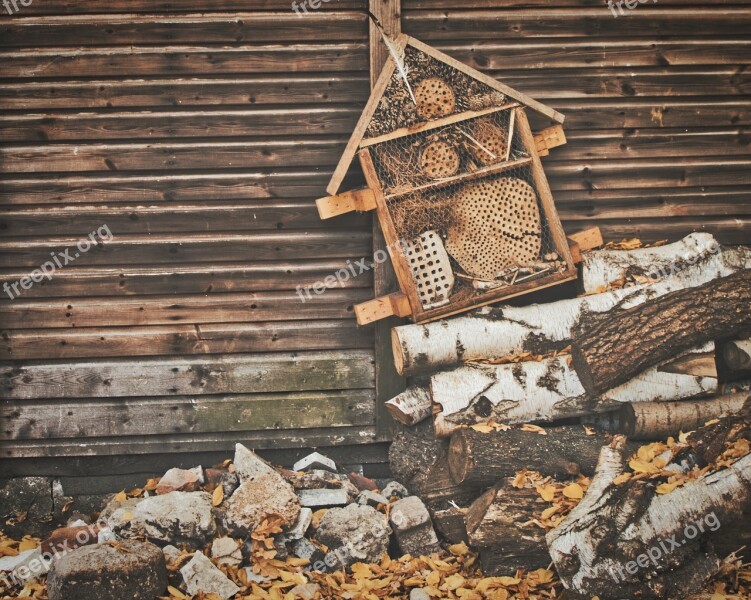 Insect Hotel Nature Conservation Insect House Insect Box Wood