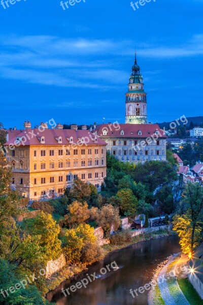 Czech Krumlov Painted Tower Cesky Krumlov Castle