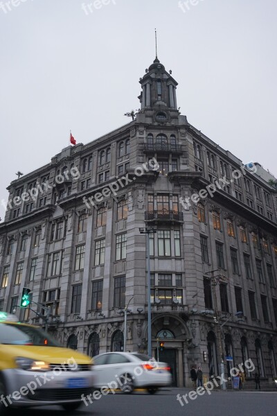 Shanghai Street View The Bund Cloudy Day Free Photos