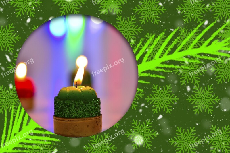 Christmas Card Christmas Candles Decoration Free Photos