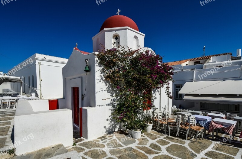 Church Terrace Color Blue White