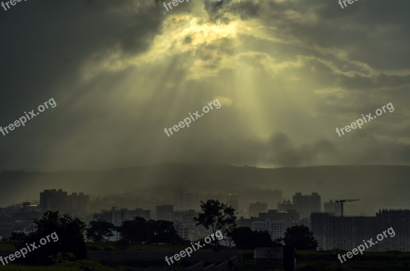 Shine Sun And Cloud Nature Cityscape Sun Rays