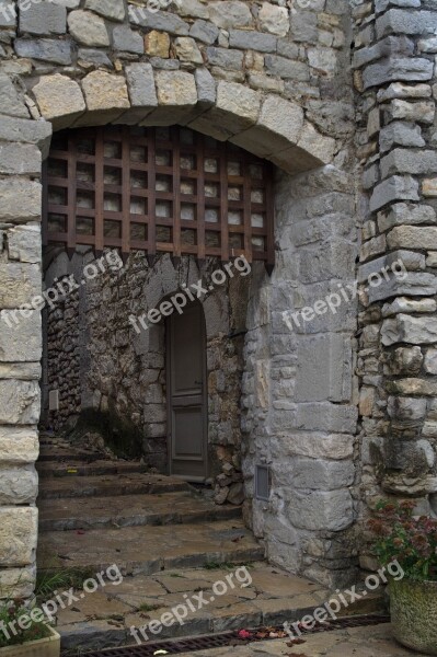 Herald Village Medieval Porch Staircase