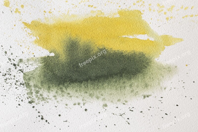 Color Spot Watercolour Yellow Green Background