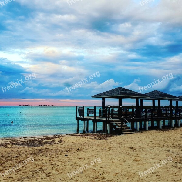 Cuba Beach Sea Pink Sky Beautiful