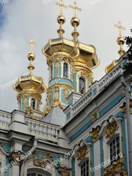 Onion Domes Catherine Palace St Petersburg Russia Free Photos