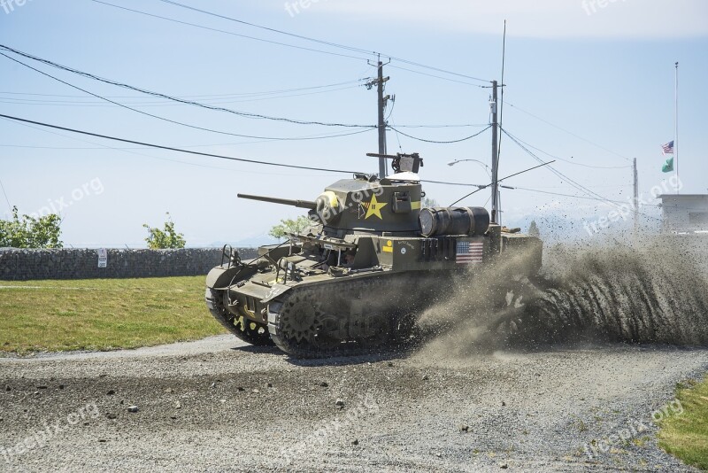 Tank Fest Everett 1943 M3a1 Stuart Tank Under Way