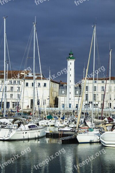 Lighthouse Sea Port Ocean The Rochelle