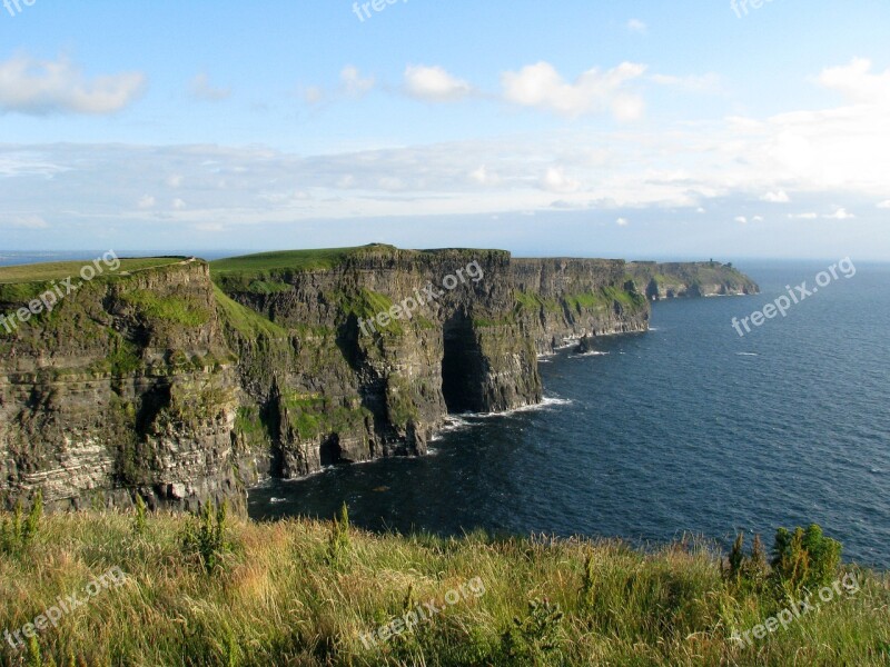 Ireland Cliffs Moher Coast Landscape