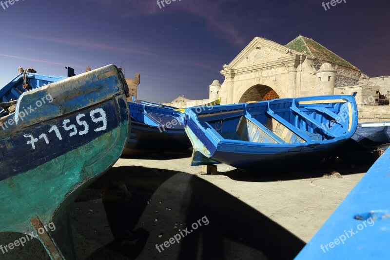 Morocco Essaouira Harbor Fishing Boat