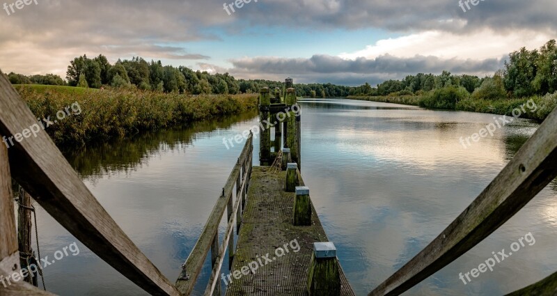 Canal Sluice Lock Water Landscape