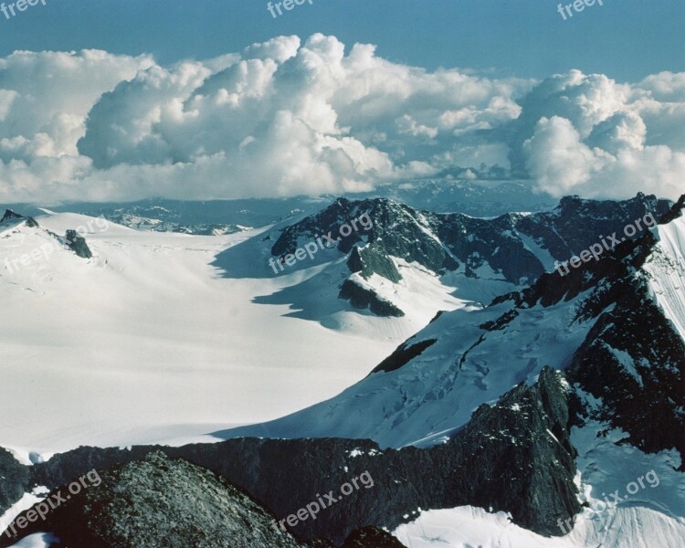 Landscape Mountains Snow Alaska Usa