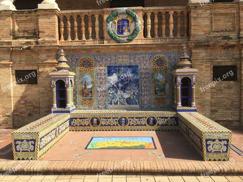 Seville Plaza De España Historically Andalusia Spain