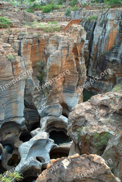 South Africa Blyde River Cascade Erosion Potholes