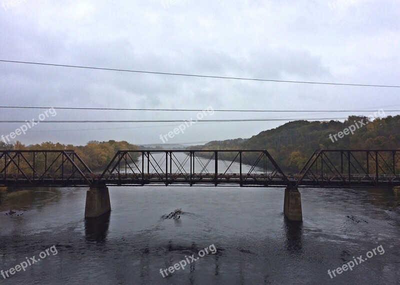 Railway Bridge City Urban River