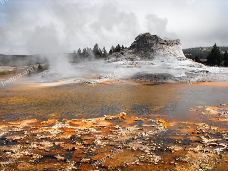 Old Geyser Water Park Geyser Yellowstone