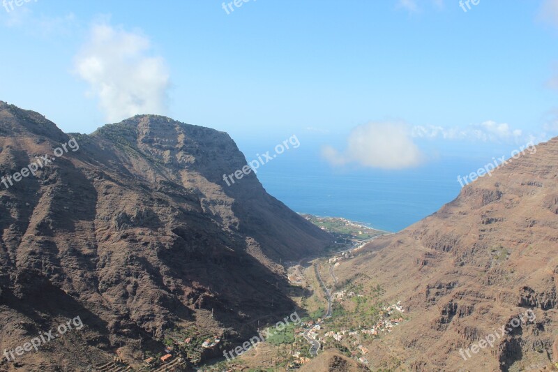 Canary Islands La Reptiles Valle Gran Rey Landscape Free Photos