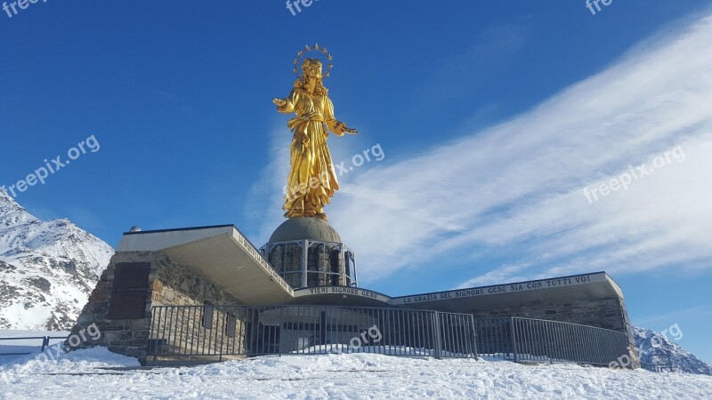 Madonna The Statue Of Figure Gold Madesimo