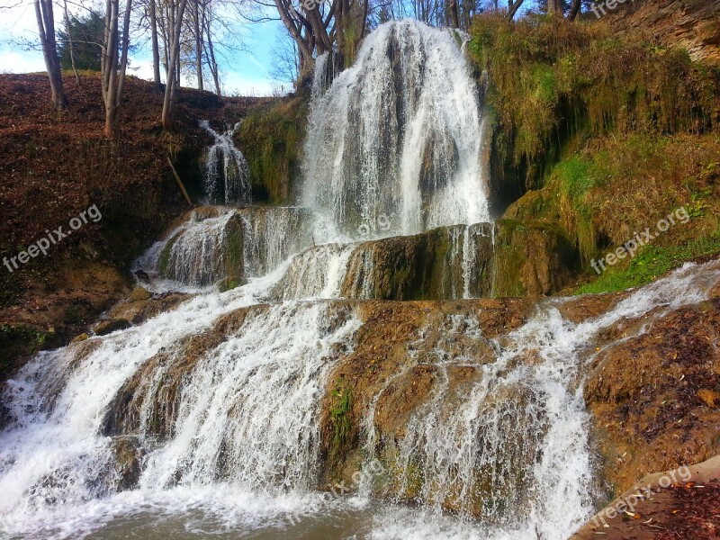 Waterfall Slovakia Mountain Nature Water