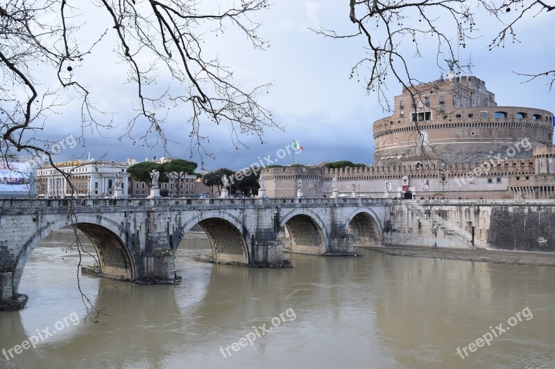 Castel Sant'angelo Rome Tiber Free Photos