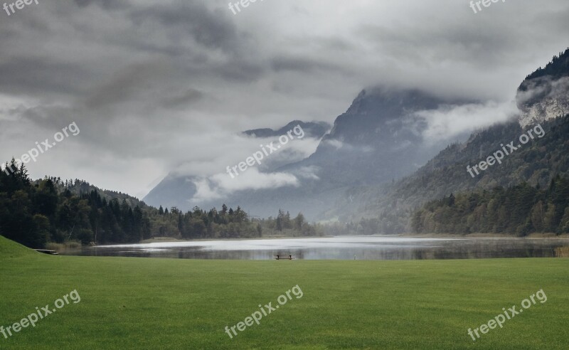 Mountains Fog Landscape Clouds Sky